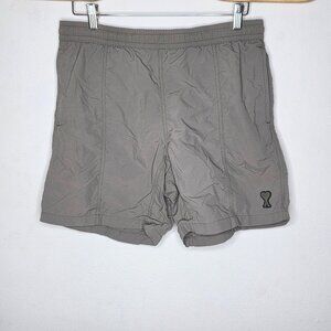 Ami Paris Gray Drawstring Elastic Waist Lined Men's Casual Shorts Small S